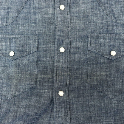 [New Outlet] Glanshirt Cotton Western Shirt Navy [39] [Condition Rank N-] [Men&