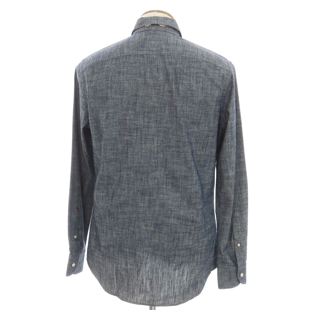 [New] Glanshirt Cotton Casual Shirt Navy [40] [Condition Rank N] [Men&