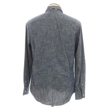 [New] Glanshirt Cotton Casual Shirt Navy [40] [Condition Rank N] [Men&