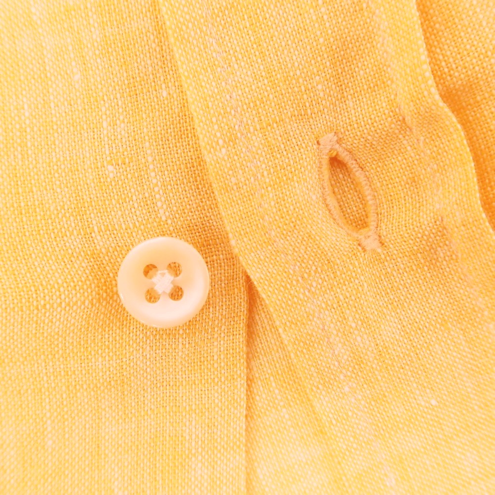 [New] Glanshirt Linen Wide Collar Short Sleeve Shirt Orange [39] [Condition Rank N] [Men&