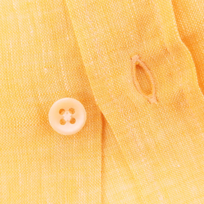 [New] Glanshirt Linen Wide Collar Short Sleeve Shirt Orange [39] [Condition Rank N] [Men&