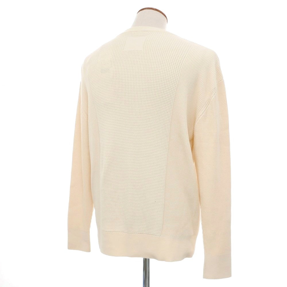 [Used] [Unused] V::loom Mid-gauge cotton Henley neck pullover knit Ivory [L (Paper tag) ][ Condition rank S ][ Men&