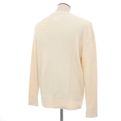 [Used] [Unused] V::loom Mid-gauge cotton Henley neck pullover knit Ivory [L (Paper tag) ][ Condition rank S ][ Men&