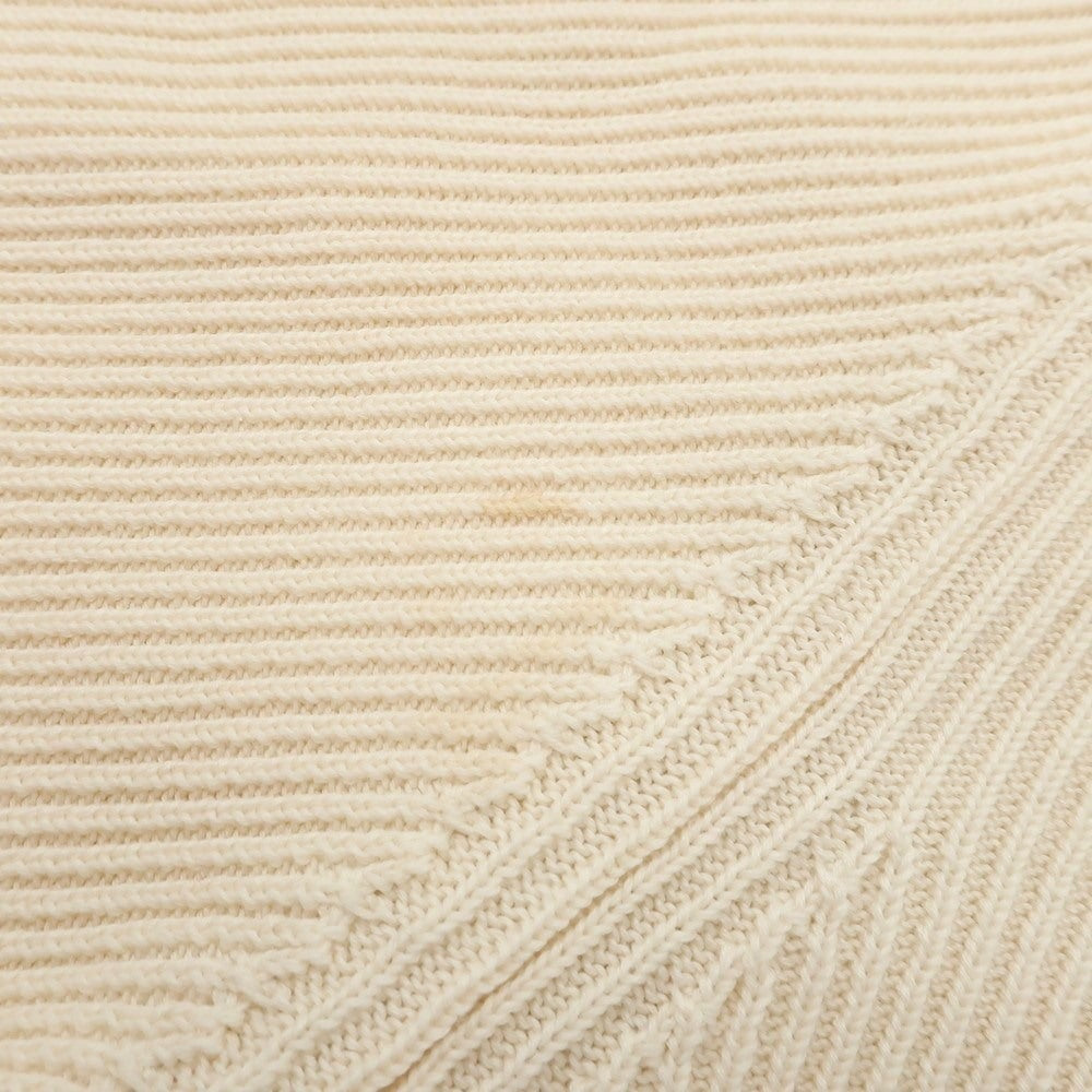 【中古】【未使用】ヴィルーム V::loom ミドルゲージ コットン ヘンリーネック プルオーバーニット アイボリー【サイズL (紙タグ表記)】【 状態ランクS 】【 メンズ 】 [DPD]