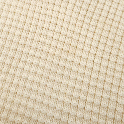 【中古】【未使用】ヴィルーム V::loom ミドルゲージ コットン ヘンリーネック プルオーバーニット アイボリー【サイズL (紙タグ表記)】【 状態ランクS 】【 メンズ 】 [DPD]