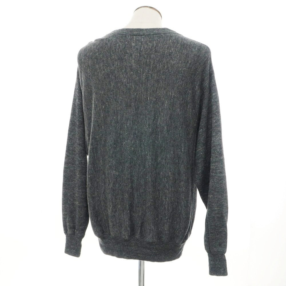 [Used] [Unused] V::loom Linen Crew Neck Pullover Knit Charcoal Gray [L (Paper Tag)] [Condition Rank S] [Men&