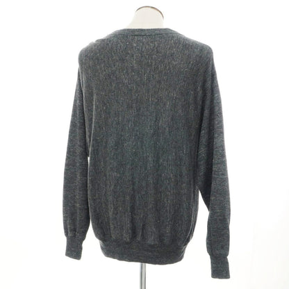 [Used] [Unused] V::loom Linen Crew Neck Pullover Knit Charcoal Gray [L (Paper Tag)] [Condition Rank S] [Men&