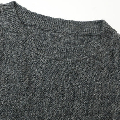 [Used] [Unused] V::loom Linen Crew Neck Pullover Knit Charcoal Gray [L (Paper Tag)] [Condition Rank S] [Men&