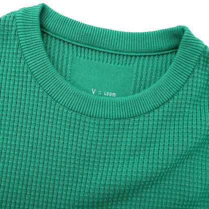 [Used] [Unused] V::loom Mid-gauge cotton crew neck short sleeve pullover knit green [L (paper tag) ][ Condition rank S ][ Men&