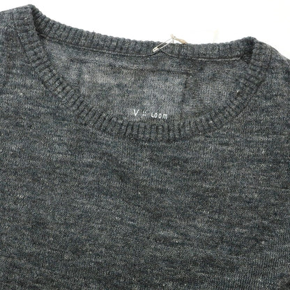 [Used] [Unused] V::loom Linen Crew Neck Pullover Knit Charcoal Gray [L (Paper Tag)] [Condition Rank S] [Men&
