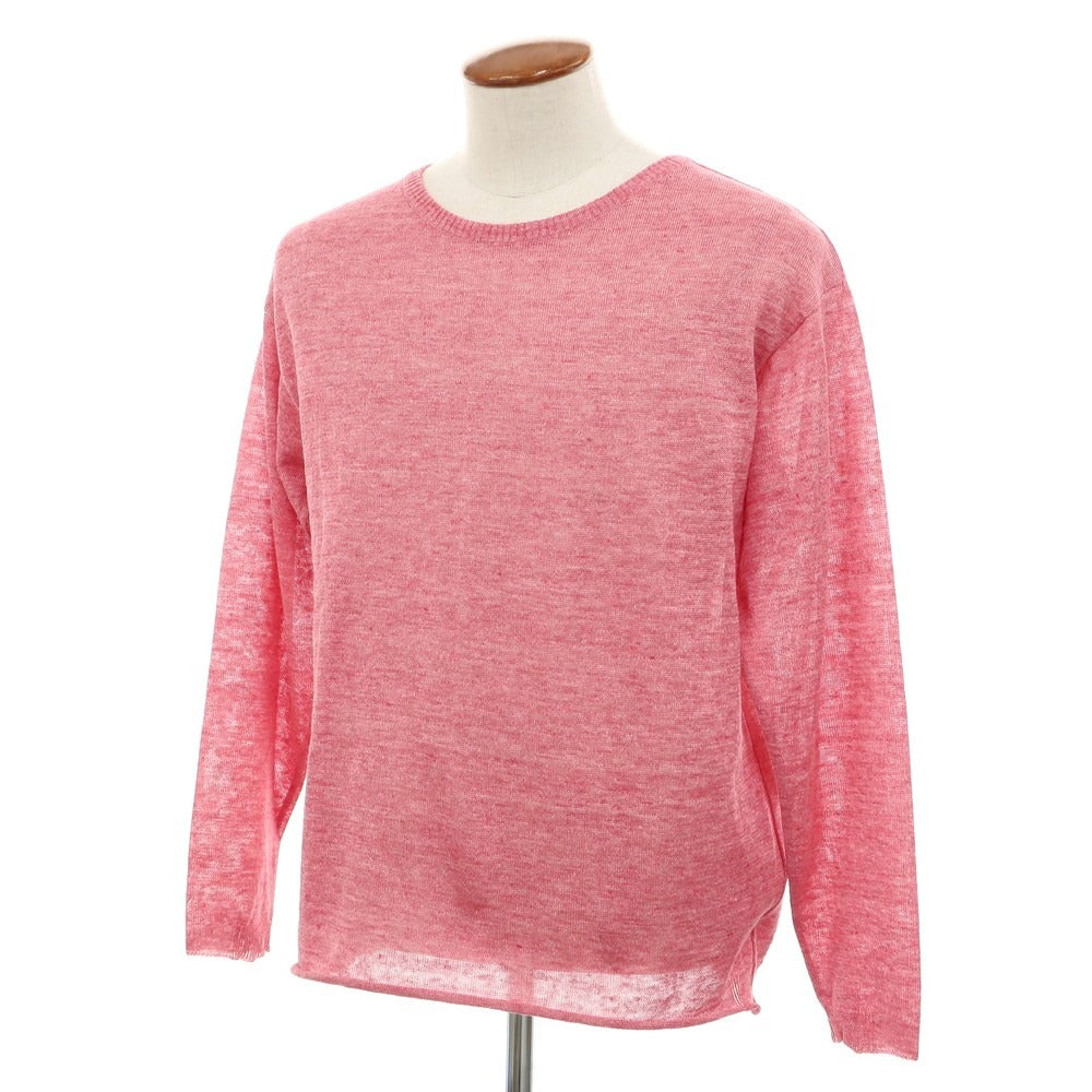 [New] V::loom Linen Crew Neck Pullover Knit Pink [L] [Condition Rank N] [Men&