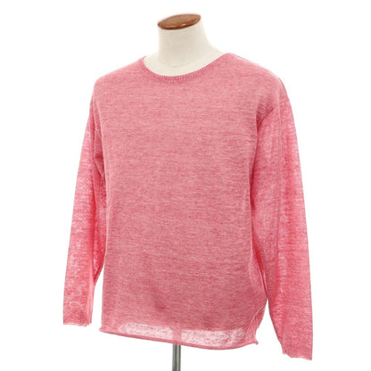 [New] V::loom Linen Crew Neck Pullover Knit Pink [L] [Condition Rank N] [Men&