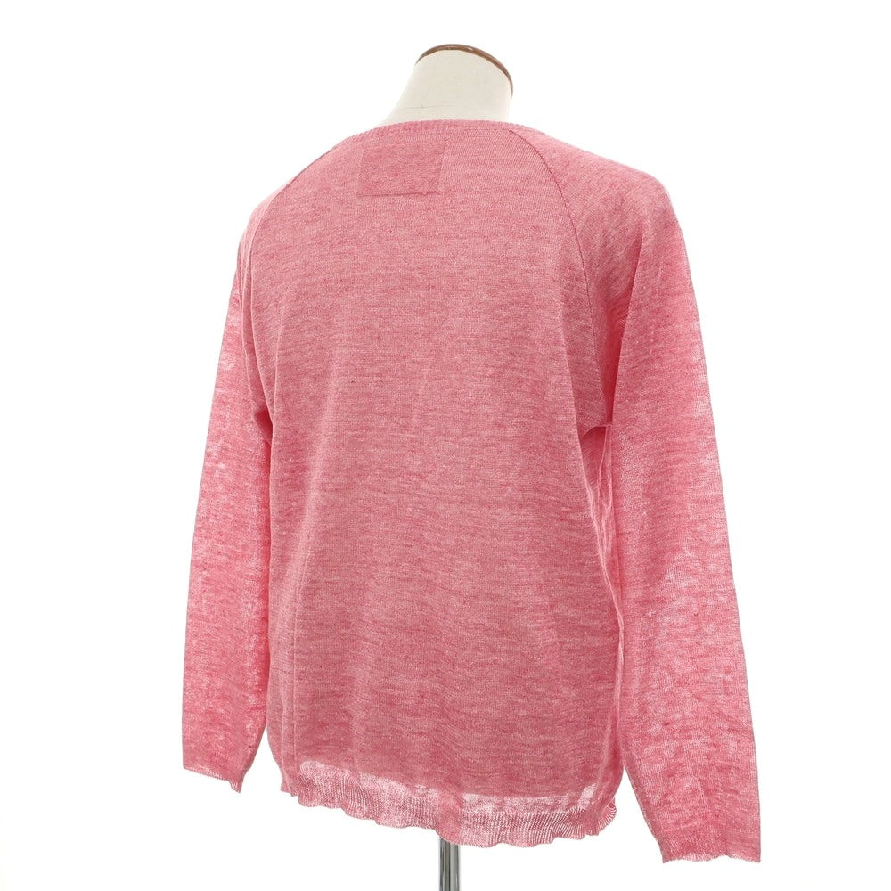 [New] V::loom Linen Crew Neck Pullover Knit Pink [L] [Condition Rank N] [Men&