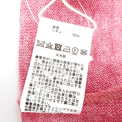 [New] V::loom Linen Crew Neck Pullover Knit Pink [L] [Condition Rank N] [Men&