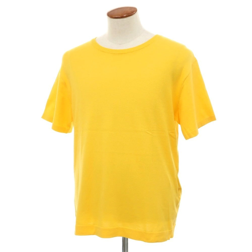[New] V::loom High Gauge Cotton Crew Neck Short Sleeve Pullover Knit Yellow [L] [Condition Rank N] [Men&