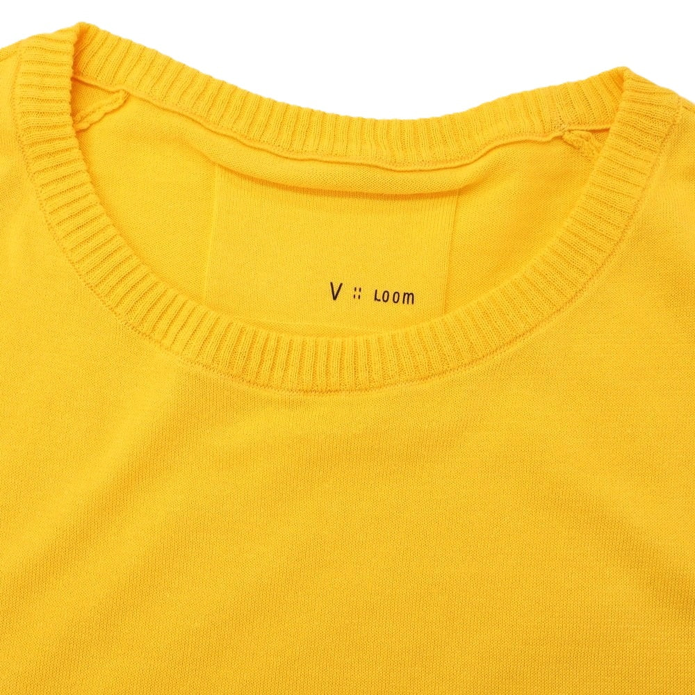 [New] V::loom High Gauge Cotton Crew Neck Short Sleeve Pullover Knit Yellow [L] [Condition Rank N] [Men&