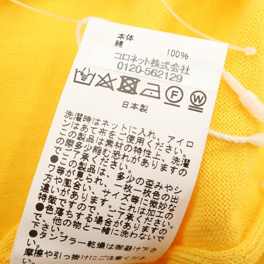 [New] V::loom High Gauge Cotton Crew Neck Short Sleeve Pullover Knit Yellow [L] [Condition Rank N] [Men&
