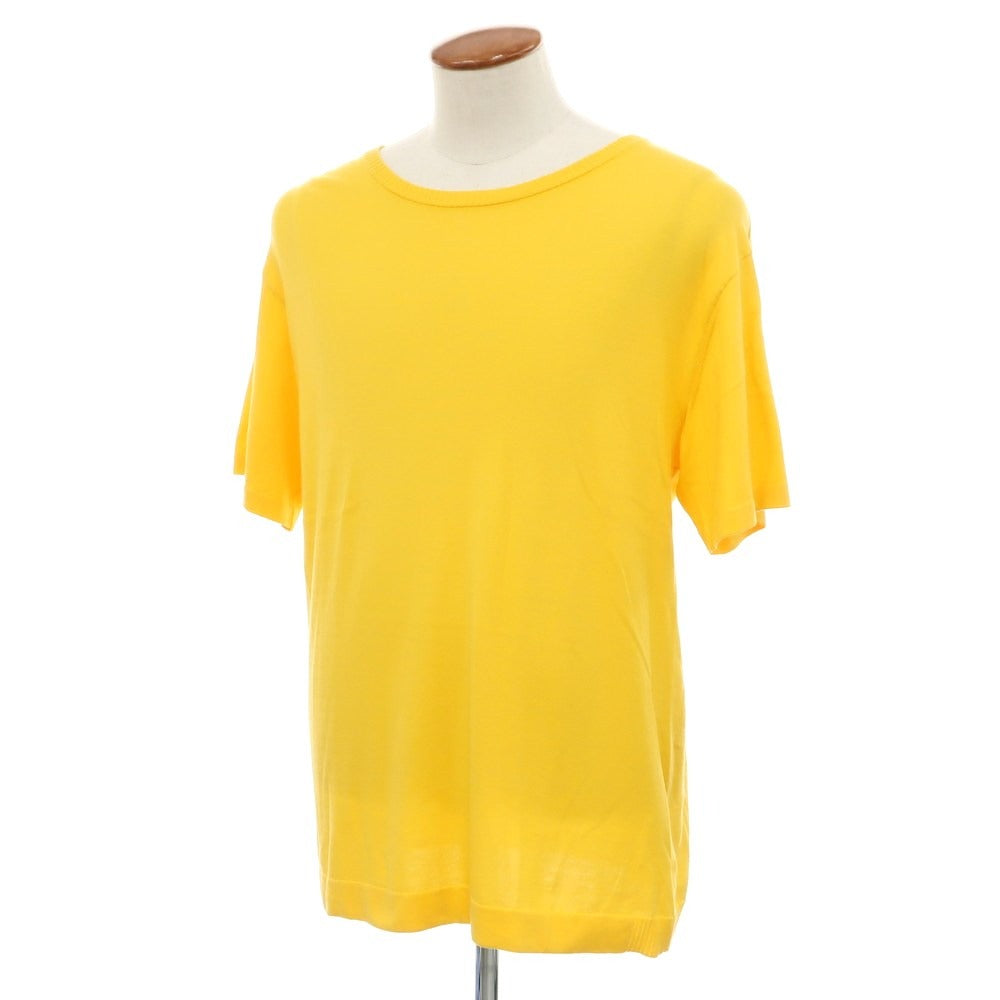 [Used] [Unused] V::loom High Gauge Cotton Crew Neck Short Sleeve Pullover Knit Yellow [L (Paper Tag) ][ Condition Rank S ][ Men&