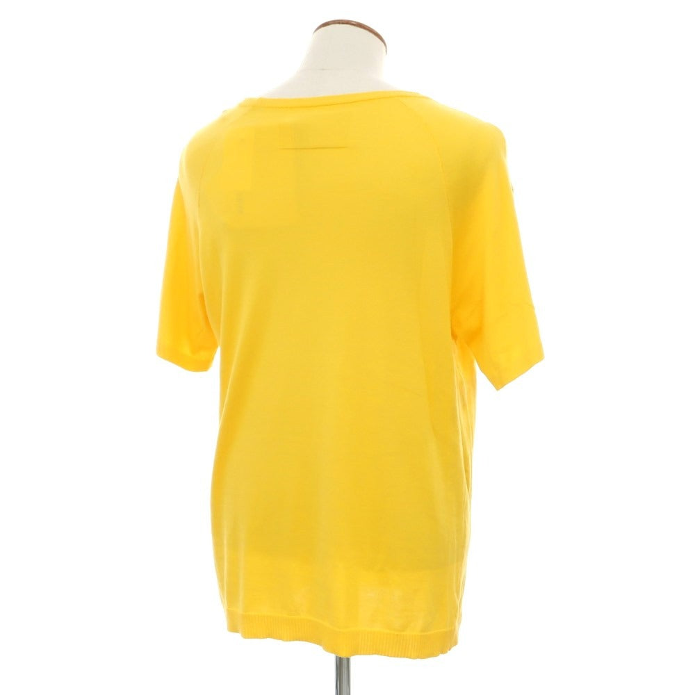 [Used] [Unused] V::loom High Gauge Cotton Crew Neck Short Sleeve Pullover Knit Yellow [L (Paper Tag) ][ Condition Rank S ][ Men&