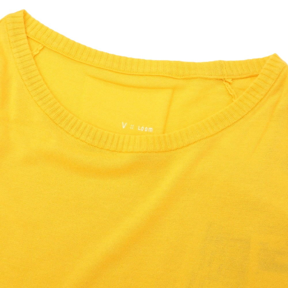 [Used] [Unused] V::loom High Gauge Cotton Crew Neck Short Sleeve Pullover Knit Yellow [L (Paper Tag) ][ Condition Rank S ][ Men&