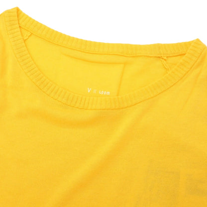 [Used] [Unused] V::loom High Gauge Cotton Crew Neck Short Sleeve Pullover Knit Yellow [L (Paper Tag) ][ Condition Rank S ][ Men&
