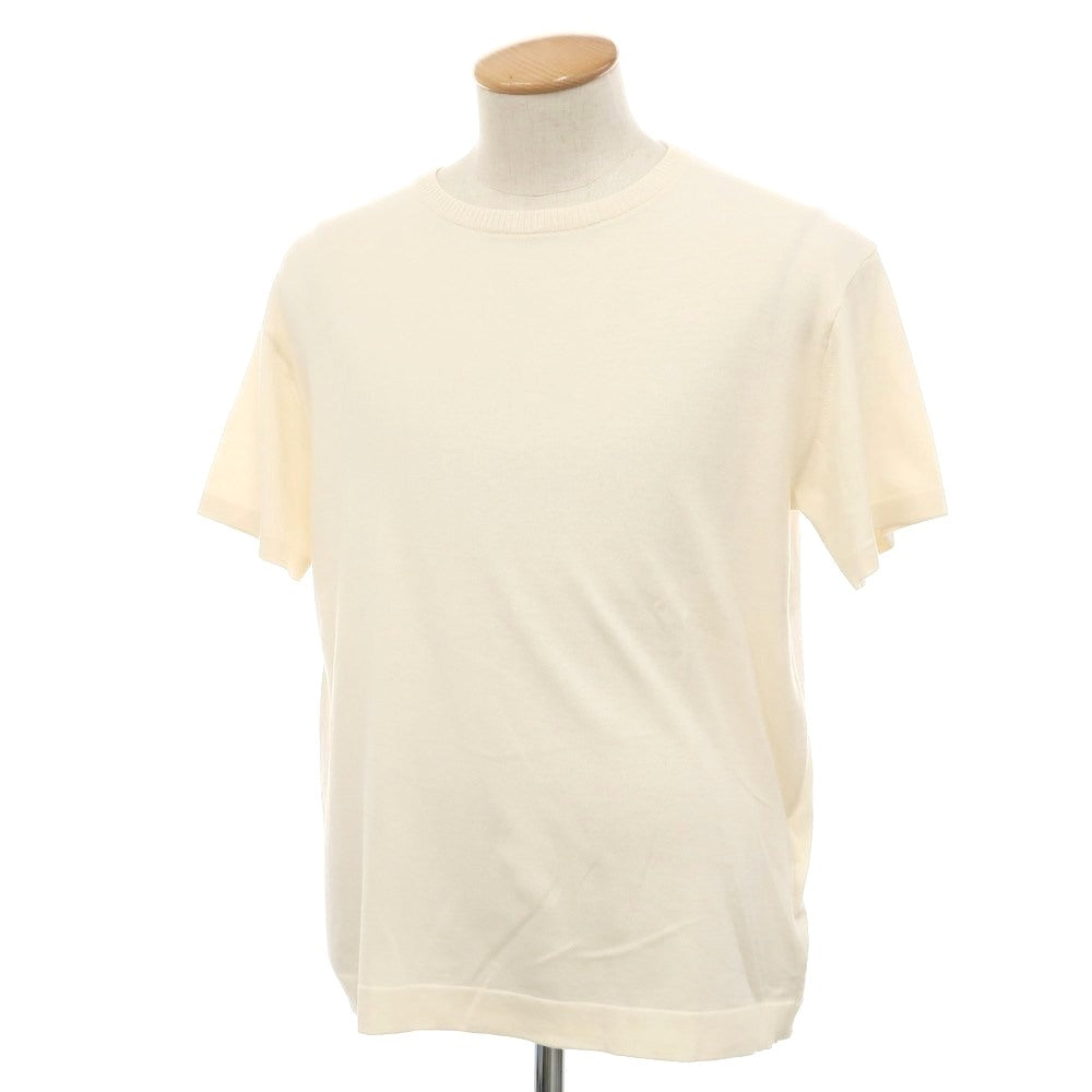 [New Outlet] V::loom High Gauge Cotton Crew Neck Short Sleeve Pullover Knit Ivory [M] [Condition Rank N-] [Men&
