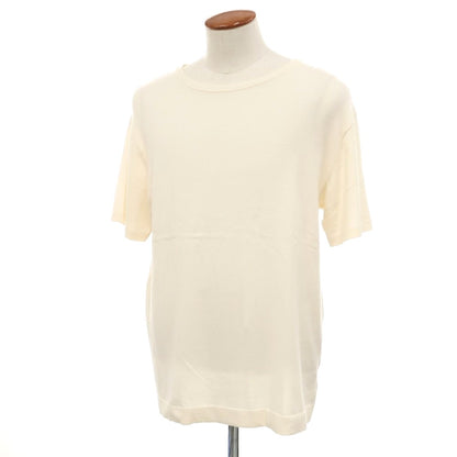 [Used] [Unused] V::loom High Gauge Cotton Crew Neck Short Sleeve Pullover Knit Ivory [L (Paper Tag) ][ Condition Rank S ][ Men&