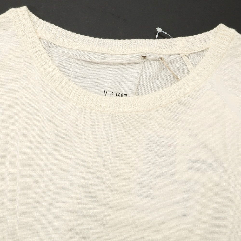 [Used] [Unused] V::loom High Gauge Cotton Crew Neck Short Sleeve Pullover Knit Ivory [L (Paper Tag) ][ Condition Rank S ][ Men&