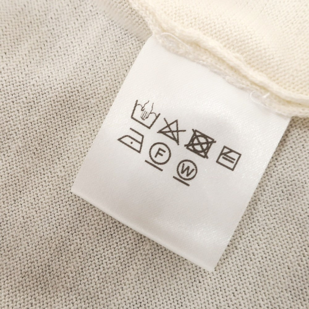 [Used] [Unused] V::loom High Gauge Cotton Crew Neck Short Sleeve Pullover Knit Ivory [L (Paper Tag) ][ Condition Rank S ][ Men&