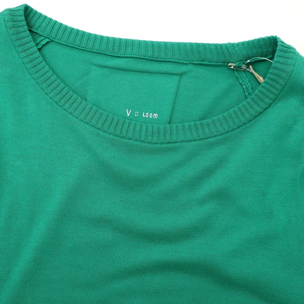 [Used] [Unused] V::loom High Gauge Cotton Crew Neck 3/4 Sleeve Pullover Knit Green [L] [Condition Rank S] [Men&
