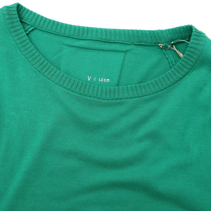 [Used] [Unused] V::loom High Gauge Cotton Crew Neck 3/4 Sleeve Pullover Knit Green [L] [Condition Rank S] [Men&