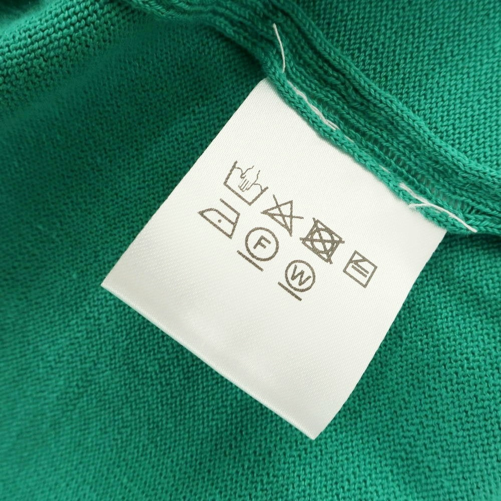 [Used] [Unused] V::loom High Gauge Cotton Crew Neck 3/4 Sleeve Pullover Knit Green [L] [Condition Rank S] [Men&