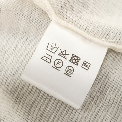 【中古】【未使用】ヴィルーム V::loom ハイゲージ ウール クルーネック 七分袖 プルオーバーニット アイボリー【サイズL】【 状態ランクS 】【 メンズ 】 [EPD]