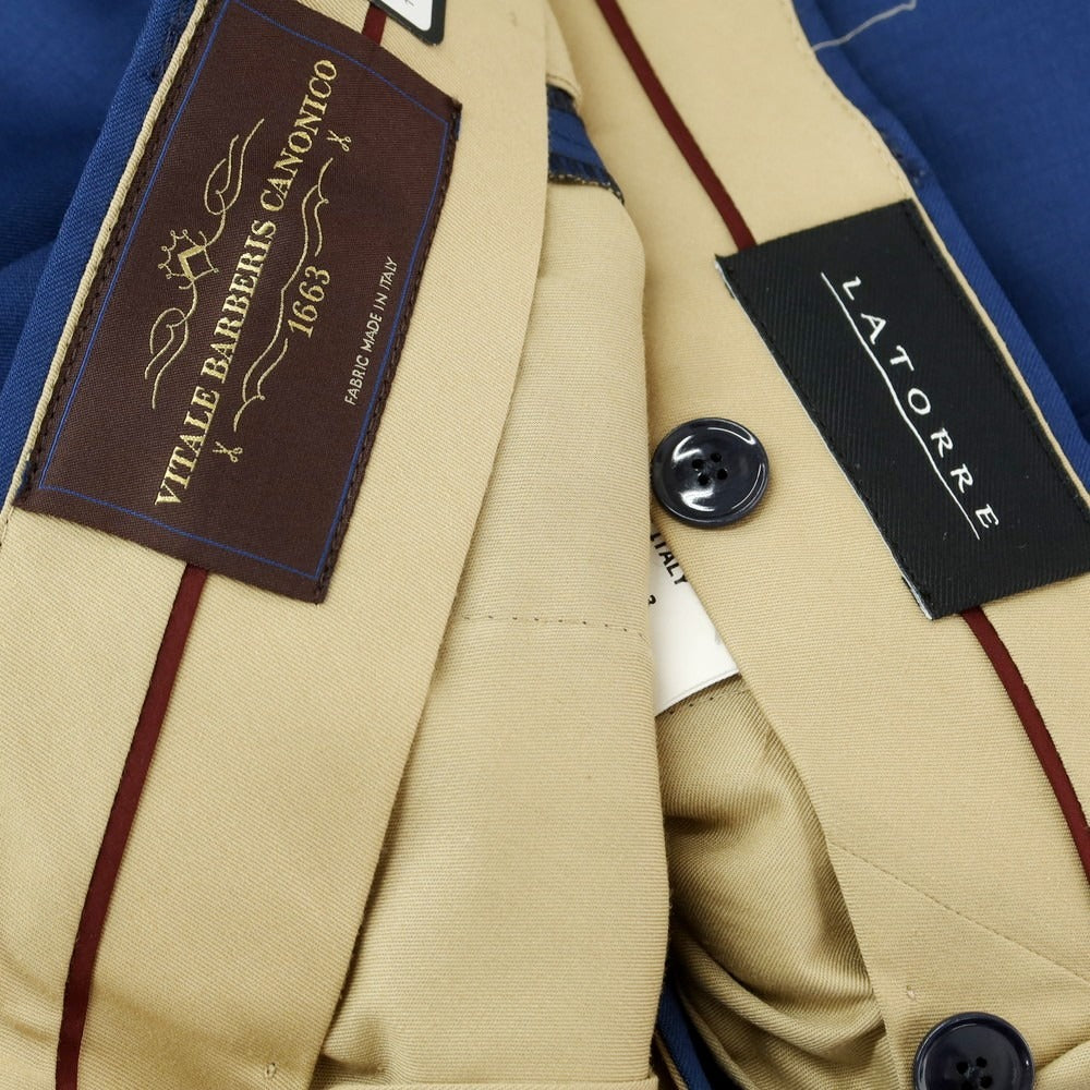 【新品】サルトリア ラトーレ SARTORIA LATORRE ウール ドレススラックスパンツ ライトネイビー【 42 】【 状態ランクN 】【 メンズ 】