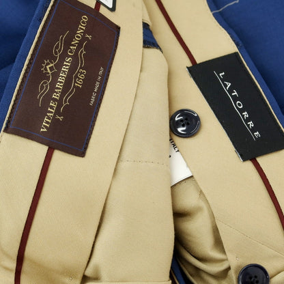【新品】サルトリア ラトーレ SARTORIA LATORRE ウール ドレススラックスパンツ ライトネイビー【 42 】【 状態ランクN 】【 メンズ 】