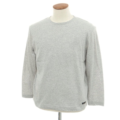 [New] Le Minor Cotton Crew Neck Long Sleeve T-Shirt Grey [2] [Condition Rank N] [Men&