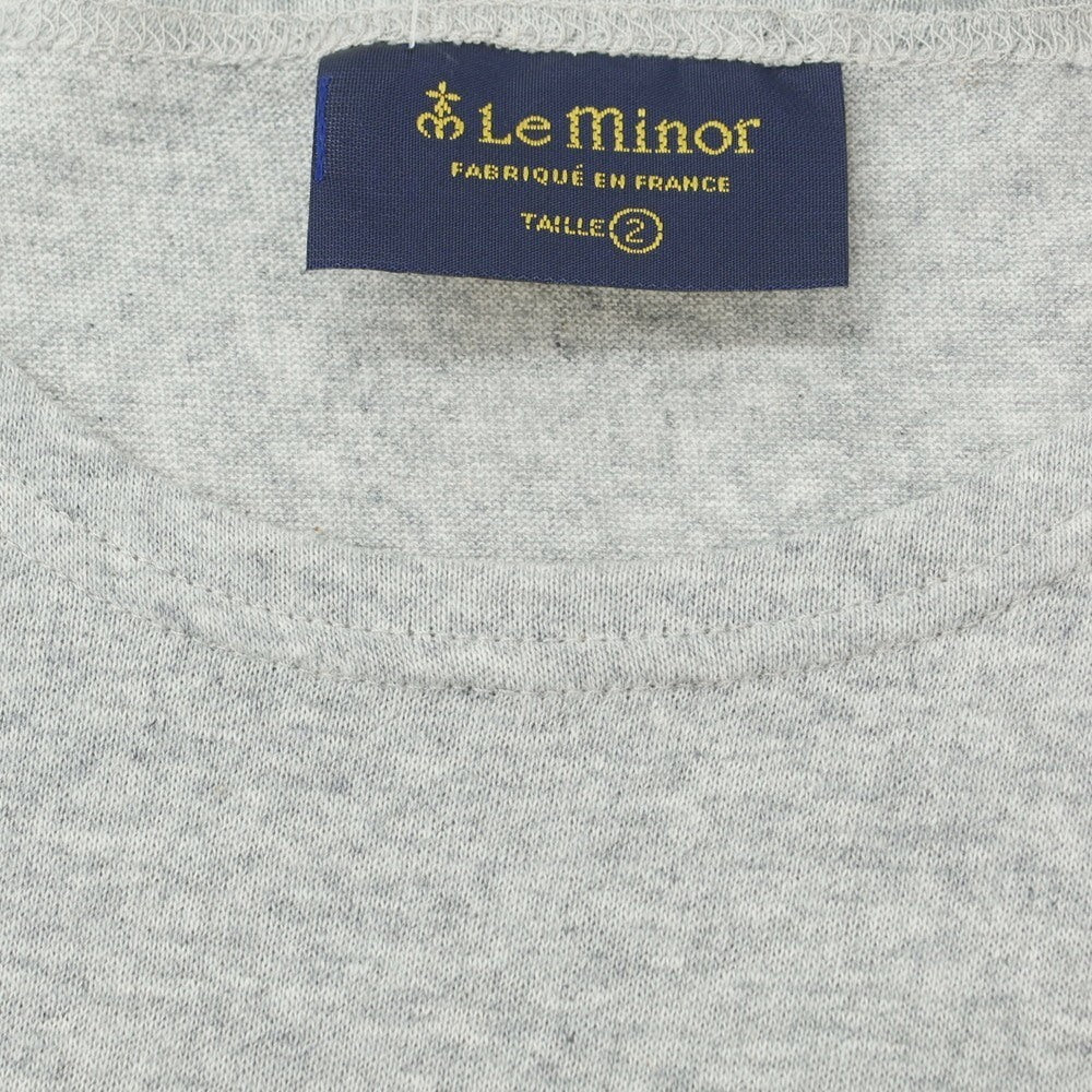 [New] Le Minor Cotton Crew Neck Long Sleeve T-Shirt Grey [2] [Condition Rank N] [Men&