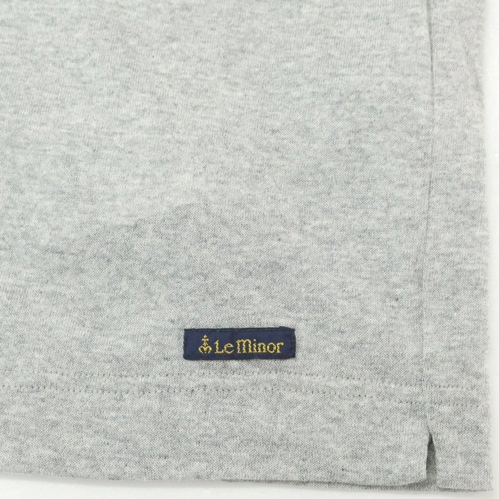 [New] Le Minor Cotton Crew Neck Long Sleeve T-Shirt Grey [2] [Condition Rank N] [Men&