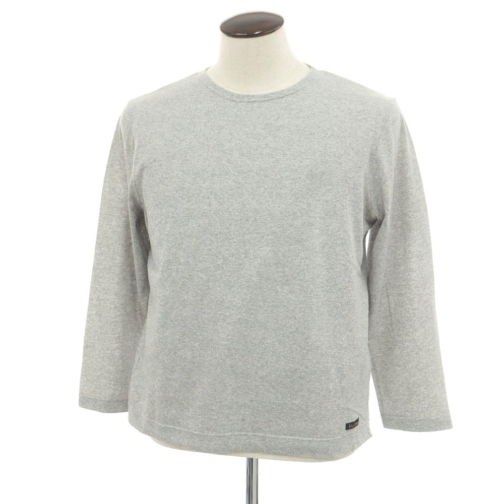 [New] Le Minor Cotton Crew Neck Long Sleeve T-Shirt Grey [3] [Condition Rank N] [Men&