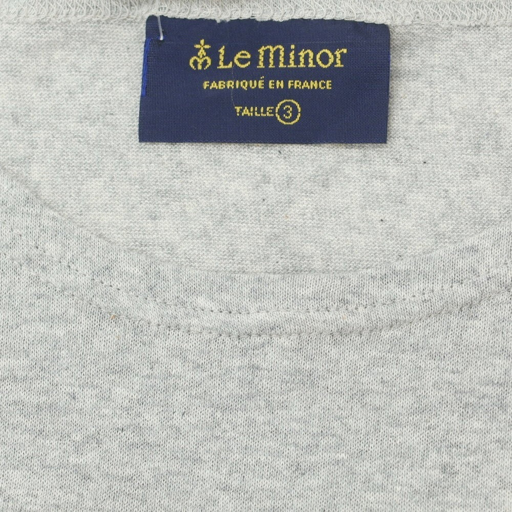 [New] Le Minor Cotton Crew Neck Long Sleeve T-Shirt Grey [3] [Condition Rank N] [Men&