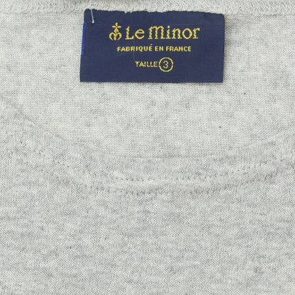 [New] Le Minor Cotton Crew Neck Long Sleeve T-Shirt Grey [3] [Condition Rank N] [Men&