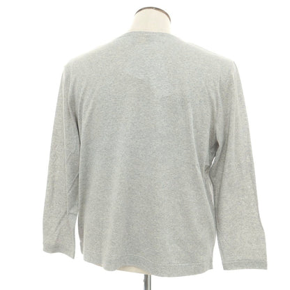 【新品】ルミノア Le Minor コットン クルーネック 長袖Ｔシャツ グレー【 4 】【 状態ランクN 】【 メンズ 】