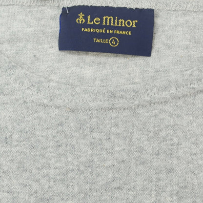 【新品】ルミノア Le Minor コットン クルーネック 長袖Ｔシャツ グレー【 4 】【 状態ランクN 】【 メンズ 】