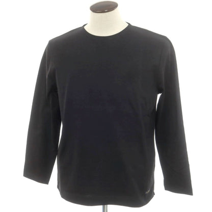 【新品】ルミノア Le Minor コットン クルーネック 長袖Ｔシャツ ブラック【 3 】【 状態ランクN 】【 メンズ 】