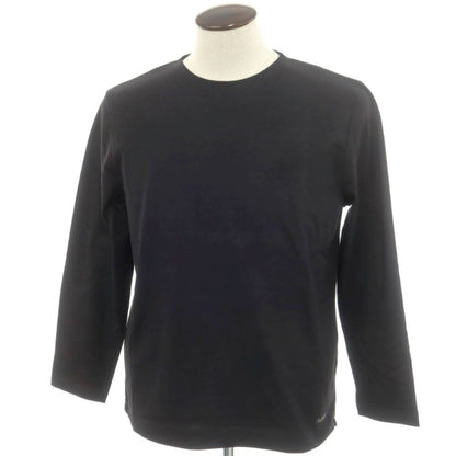 【新品】ルミノア Le Minor コットン クルーネック 長袖Ｔシャツ ブラック【 3 】【 状態ランクN 】【 メンズ 】