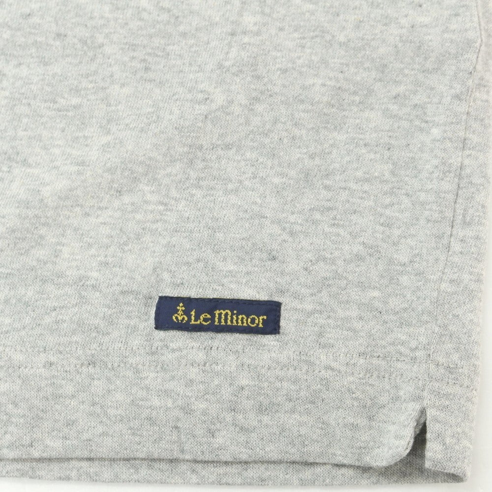 【新品】ルミノア Le Minor コットン クルーネック 半袖Ｔシャツ グレー【 サイズ2 】【 状態ランクN 】【 メンズ 】 [DPD]