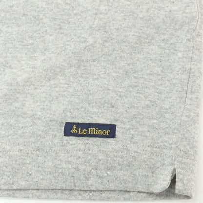 【新品】ルミノア Le Minor コットン クルーネック 半袖Ｔシャツ グレー【 3 】【 状態ランクN 】【 メンズ 】