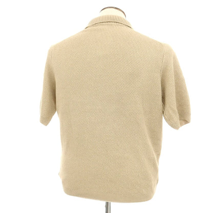 [New] ZANONE Linen Cotton Skipper Short Sleeve Polo Knit Beige [50] [Condition Rank N] [Men&