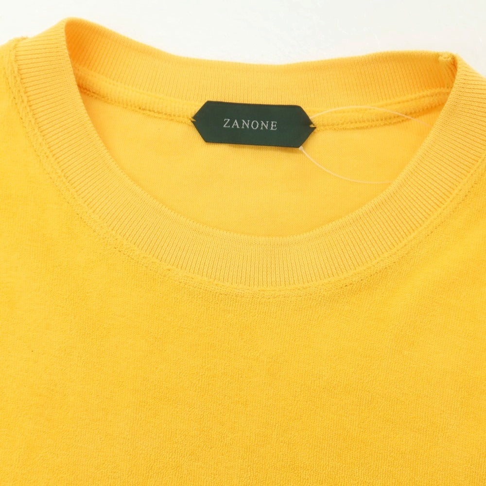 [New] ZANONE Cotton pile crew neck short sleeve T-shirt orange yellow [46] [Condition rank N] [Men&