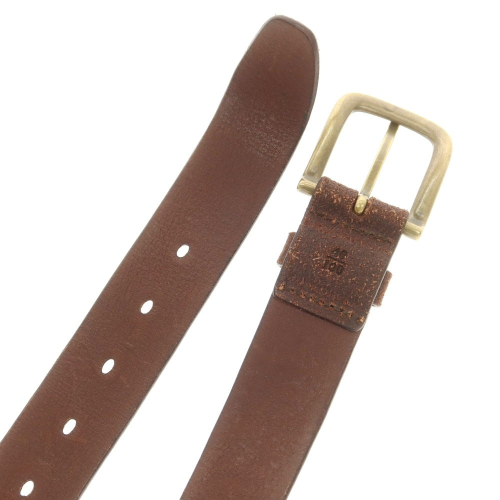 【新品】オフィチーナスローウェア OFFICINA SLOWEAR バケッタレザー ベルト ブラウン【 40/100 】【 状態ランクN 】【 メンズ 】[EPD]